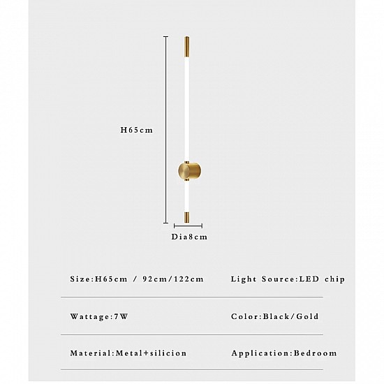 إضاءة جدارية أنيقة باللون الذهبي/الأسود للإضاءة الداخلية، مناسبة للممرات والمطابخ والمطاعم، مصباح LED.